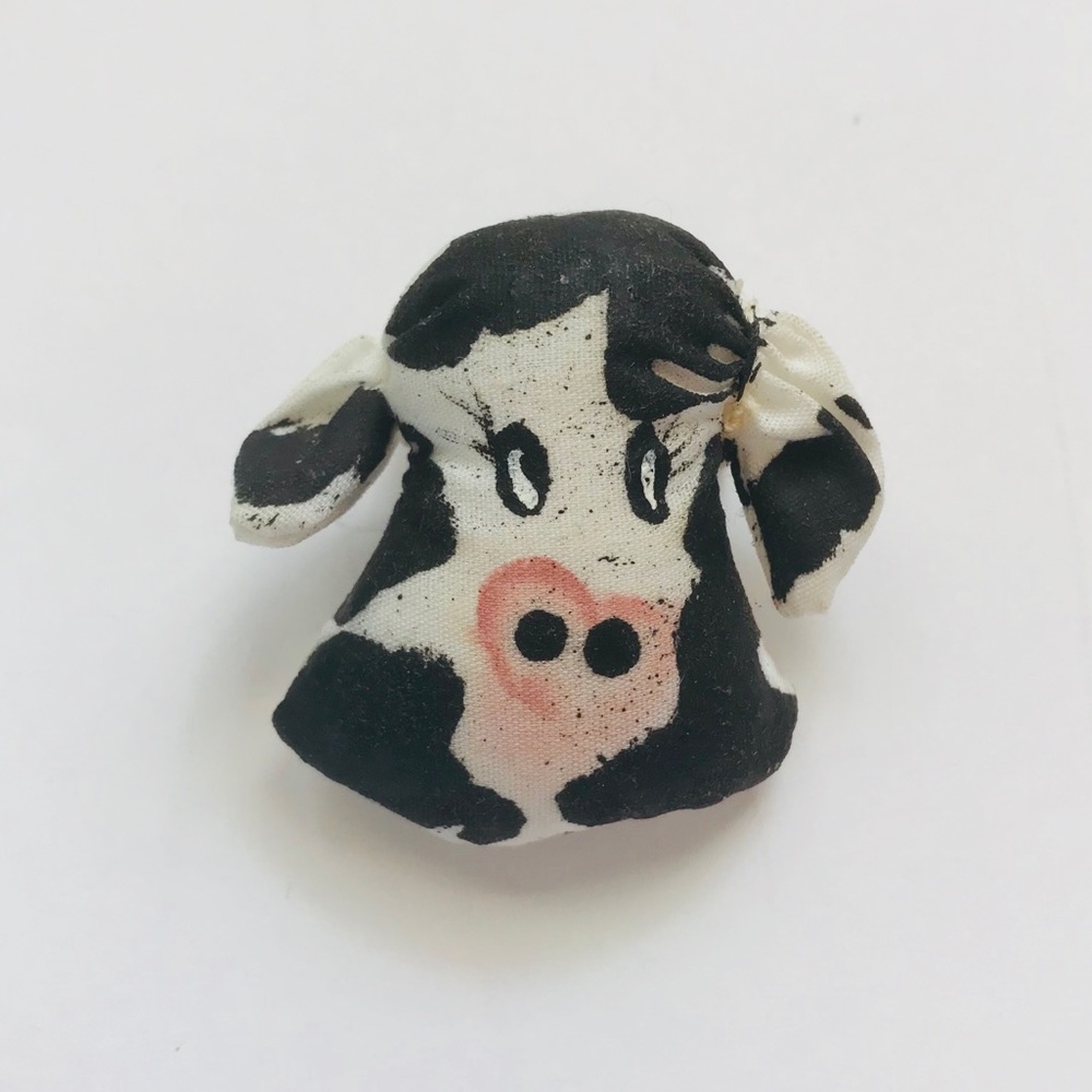 Vintage cow brooch